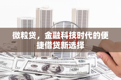 宜川微粒贷，金融科技时代的便捷借贷新选择